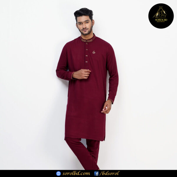 Premium Panjabi and Pajama || Deep Ruby