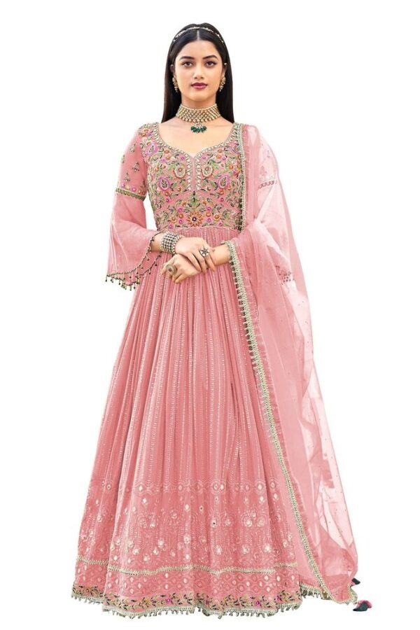 Georgette Embroidered Ladies Party Wear Anarkali Suits